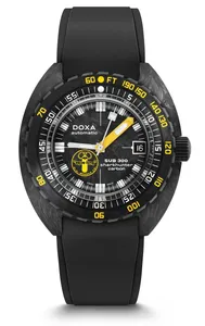 Doxa SUB 300 Carbon Aqua Lung US Divers Edition Sharkhunter Diver COSC Chronometer 822.70.101AQL.20