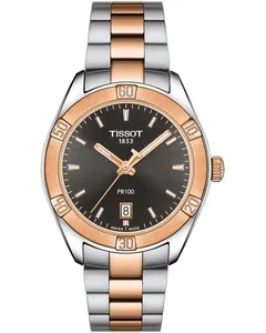 Tissot PR 100 Lady Sport Chic Anthracite Dial Rose Gold PVD T101.910.22.061.00