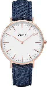 Cluse La Boheme Rose Gold White/ Blue Denim CL18025