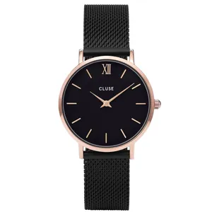 Cluse Minuit Mesh Rose Gold Black CW0101203024 / CL30064